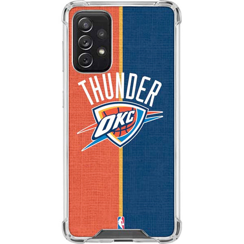 NBA OKC Thunder Split Galaxy A72 5G Clear Case